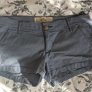 Small blue& white plaid shorts